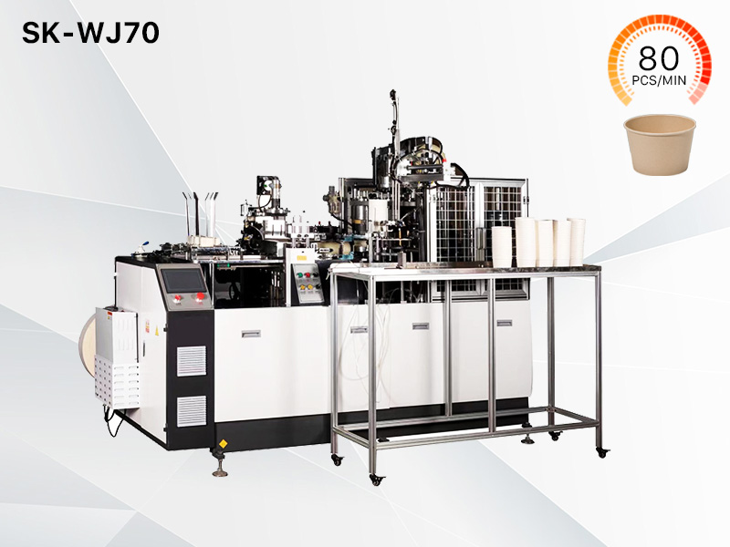 Automatic paper bowl forming machine